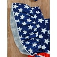 thumbnail image 6 of Bagilaanoe 4th of July Baby Girl Romper 2pcs 3 6 9 12 18 Months Independence Day Stars Stripe Print Jumpsuit + Bow Headband, 6 of 9