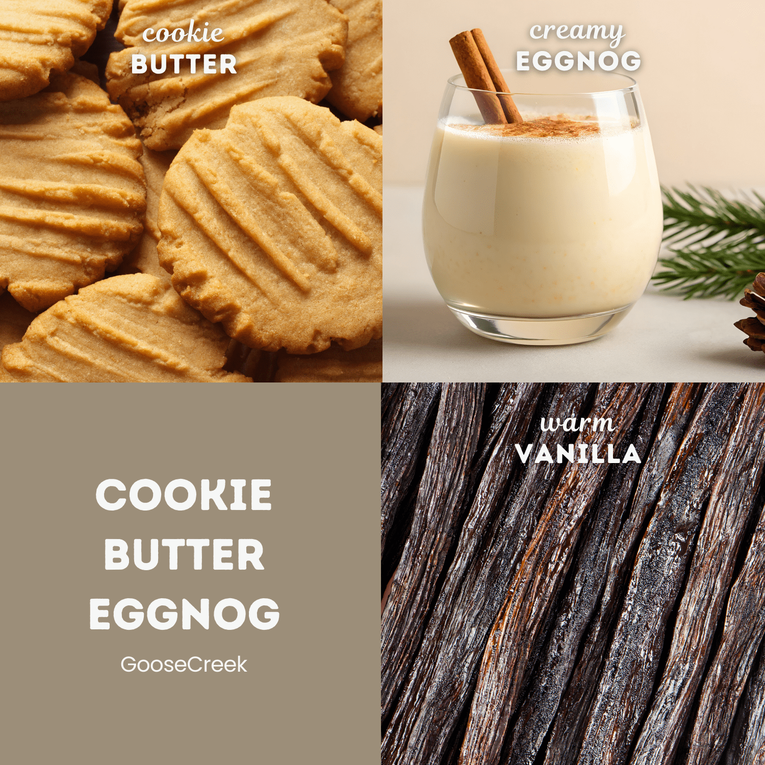 Cookie Butter Eggnog 3-Wick Scented Candle, 14.5 oz Glass Jar