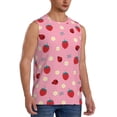 thumbnail image 2 of Uemuo Strawberry and Ladybugs Pattern Men's Sleeveless T-Shirt,Muscle Athletic Tank Top, Moisture-wicking Quick-dry Breathable Classic Tee Top for Gym Run Outdoor Sports-3X-Large, 2 of 8
