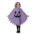 thumbnail image 2 of KHONTS Ghost Face Poncho for Toddler Kids Hooded Cloak Halloween Performance Clothes Spooky Capes 08-Purple XS, 2 of 6