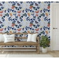 thumbnail image 5 of S4Sassy Self Adhesive Wallpaper, Butterfly & Floral Wallpaper, Blue Removable Diy Vinyl Wall Covering, Textured Peel And Stick Contact Paper For Entryway Accent Wall, Home Decor Solution (25"X 240"), 5 of 9