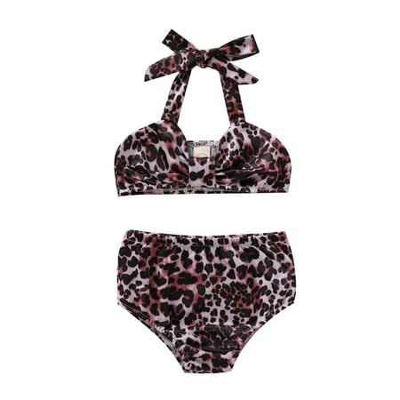 

Utoimkio Bathing Suits for Girls Toddler Baby Girls Floral Leopard Two Piece Bikini Swimwear Swimsuit Beachwear