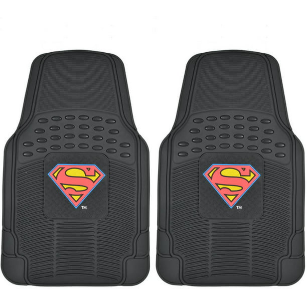 Original Superman Rubber Floor Mats For Car 2 Piece Front