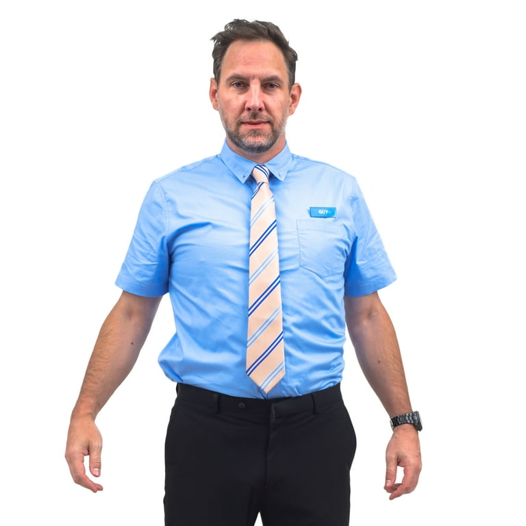 Free Guy Button Down Shirt and Name Tag Halloween Costume Cosplay