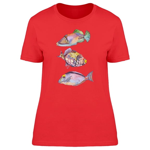 Cute Colorful Tropical Fishes Tee Women's -Image by Shutterstock