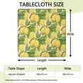 thumbnail image 2 of Yellow Lemon Fruits GreenLeaves Pattern Square Fitted Tablecloth with Elastic Edge,Square Table Cover,Washable Elastic Table Cover for Home Kitchen Party Decor 36"x36", 2 of 6