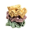 thumbnail image 2 of Glosy Silky satin Plain Scrunchies Set Of-12 (Multicolor), 2 of 3
