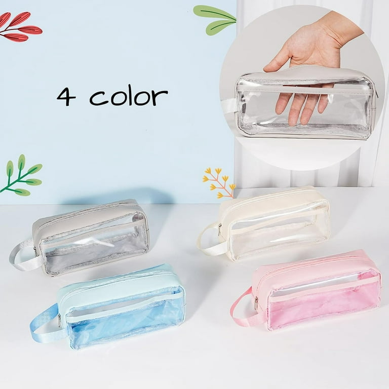 Clear Pencil Pouch Aesthetic School Supplies for Teen Girls Kawaii