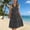 *Black, variant on ClodeEU Women's All Over Print V-Neck Sleeveless Maxi Dress ,Beach Casual Tank Dress with Button-Front Detail White,Womens Plus XL