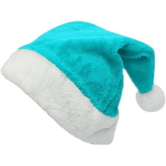 Santa Hat for Adult Red Fluffy Christmas Santa Hat for Adults Men Women with Plush Brim and Comfort Liner for Christmas Stocking Stuffer Gift New Year Party Supplies