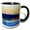 Black/White, variant on 3drose, Sailboat on Camano Island Is Swarfed by Mt. Baker - Us48 Rdu0003 - Richard Duval, 11oz Magic Transforming Mug