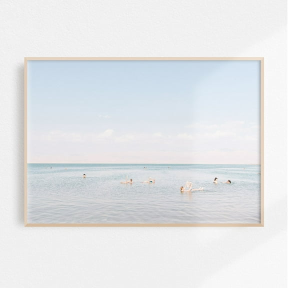 Serene Beach Print Swimming Print, Bathroom Decor Blue Bathroom Wall Art, Beach Photography Downloadable Print Beach Printable Art Wall Art, Modern Wall Decor, 8x12 UNFRAMED