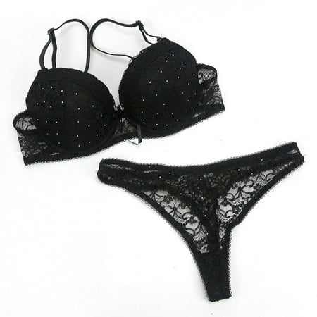 

EUHDSSDE Follure Fashionable Sexy Drill Decoration Lace Bra Set Ladies Gather Bra Underwear