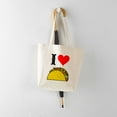 thumbnail image 5 of CafePress - I Heart Taco Tote Bag - Unisex Canvas Tote Bag, Beige, 1-Piece, 5 of 7
