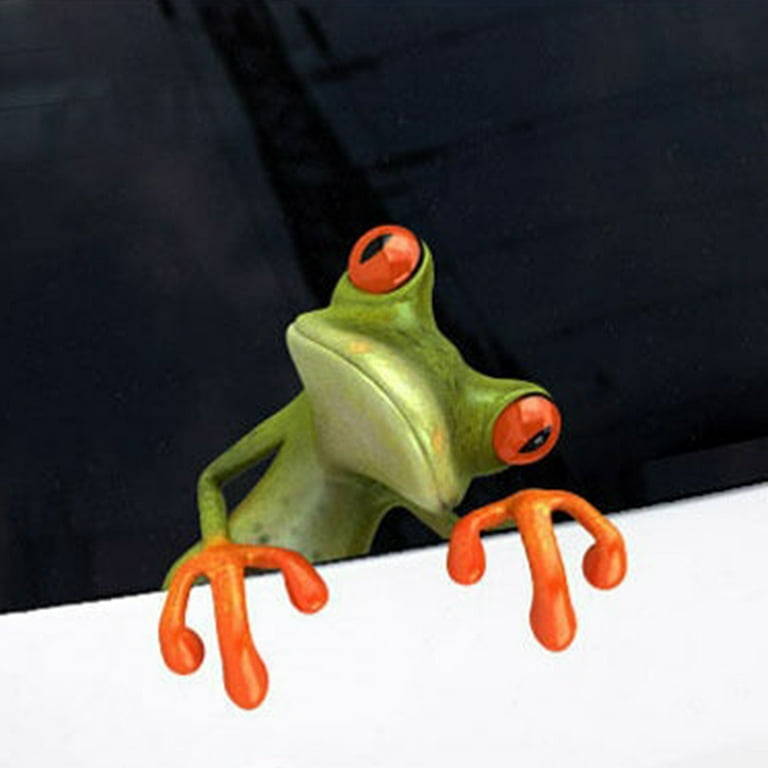 VERMON 3D Cute Cartoon Peep Frog Funny Truck Window Decal Car Adhesive  Sticker