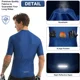 thumbnail image 5 of Camiseta de ciclismo TIGER para hombre, con protección solar FPS 50+, corte ajustado, manga corta, 4 bolsillos traseros, transpirable, que absorbe la humedad, de secado rápido, 5 of 5