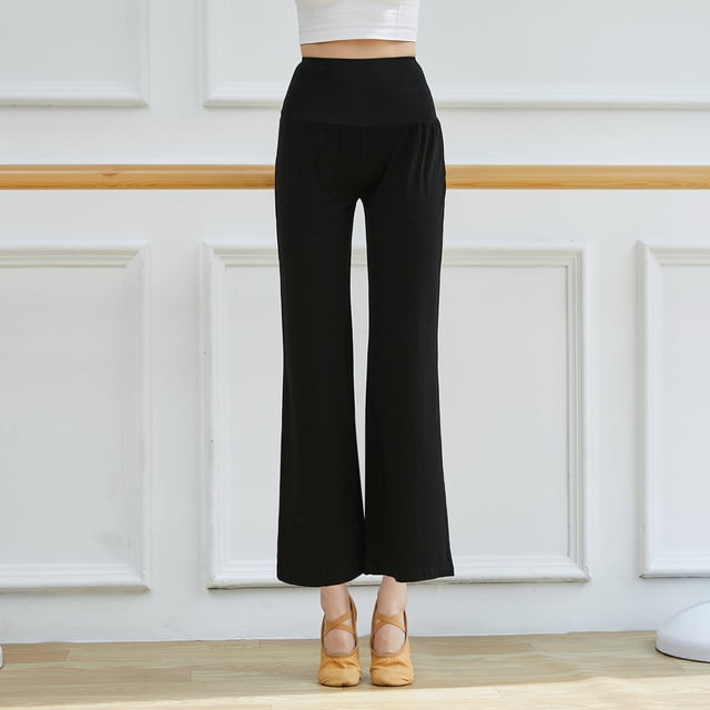 Pantalones de chándal de yoga para mujer Cintura ancha Modal Elástico Cómodo Suelto Ancho