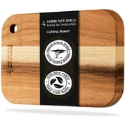 Home Naturals Cutting Board - Acacia Wood cutting board with a hole, Convenient Hanging - Made in Thailand (11" x 7.9")