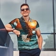 thumbnail image 4 of Fotbe Textured Bald Eagle Camiseta Polo de Golf para Hombre con Estampado – Camisa Deportiva Transpirable con Cuello Abotonado-4X-Large, 4 of 6