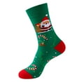 thumbnail image 2 of Adult Novelty Christmas Socks Festive Santa and Bells Design Multi Pack for Holiday, 2 of 3