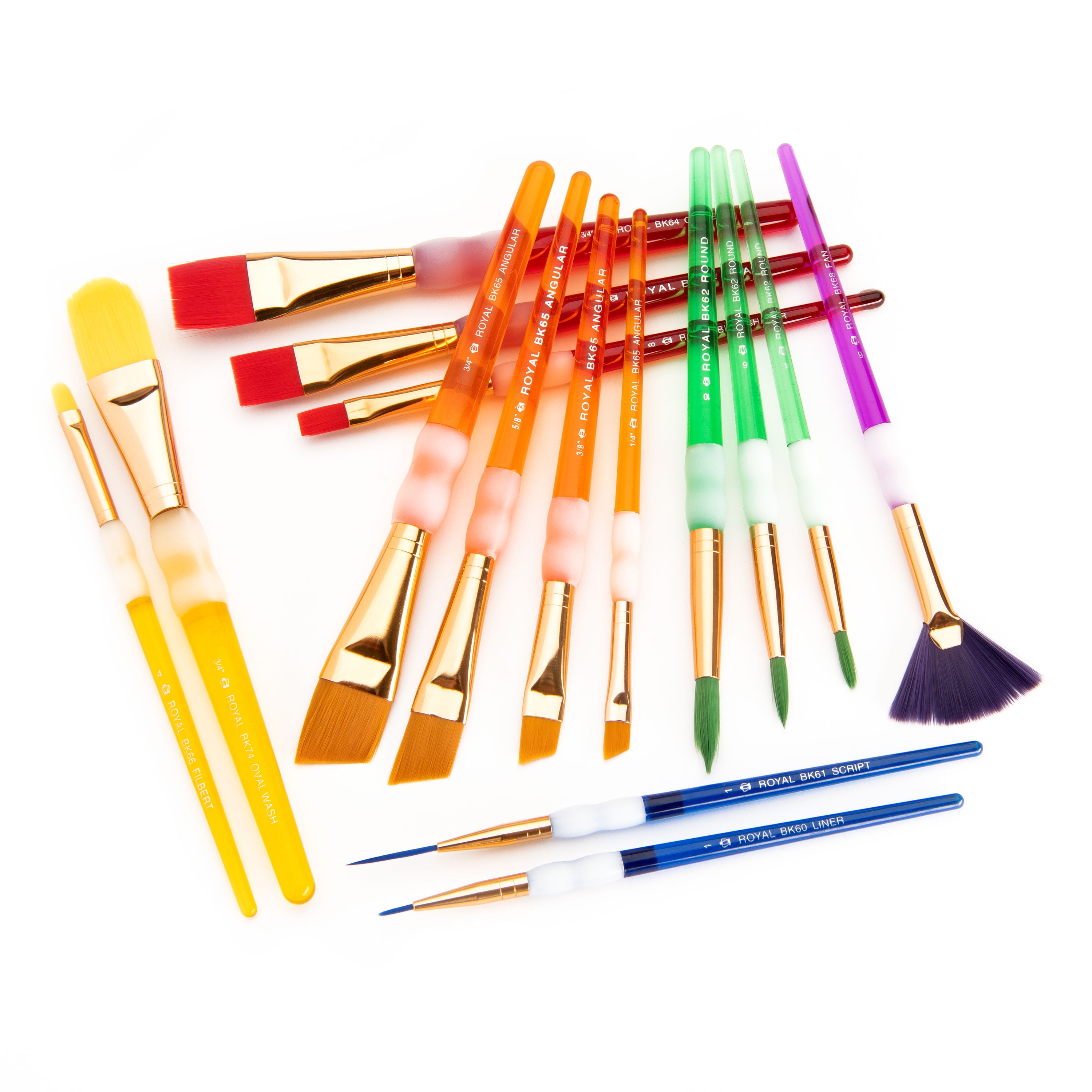 Kids Paint Brushes, W: 15 mm, 60 pc/ 1 pack [HOB-99552] - Packlinq