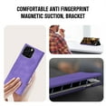 thumbnail image 6 of ELEHOLD Flip Folio Leather Case for iPhone 14 Pro Max with Card Holder Premium Leather Magnetic Suction Kickstand Function Support Wireless Charging Full Protection Case,purple, 6 of 8