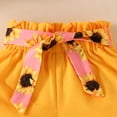 thumbnail image 6 of Hienoo Newborn Girls Sunflower Prints Flutter Sleeve Tshirt Shorts Casual Clothes Set, 6 of 7