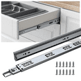 thumbnail image 1 of Goldenwarm Heavy Duty Drawer Slides 1 Pair 18inch Soft Close Full Extension Drawer Slides Ball Bearing Bottom Mount 100lb Capacity, 1 of 7