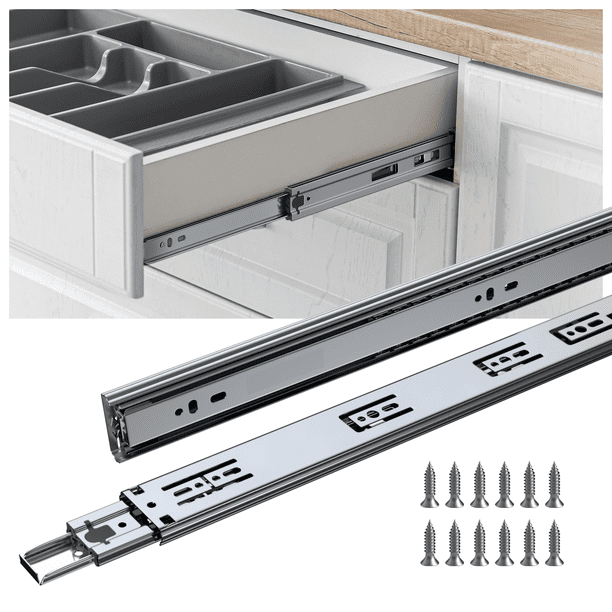 Goldenwarm Heavy Duty Drawer Slides 1 Pair 22inch Soft Close Full