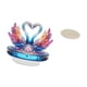 thumbnail image 5 of Centro de mesa con escultura de cisne acrílico con decoración de gabinete plano 2D y adorno de estantería combinado con alfombra interior redonda de 6, 5 of 8
