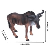 Safari Zoo Animals Figures Toys, Small Realistic Plastic African Jungle Animals Wildebeest Toy Animal Figurines Toy Statue Party Favors Toys for Boys Girls Kids Toddlers