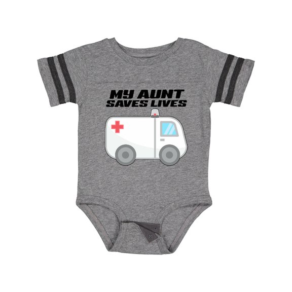 Inktastic My Aunt Saves Lives- Ambulance Boys or Girls Baby Bodysuit