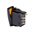 thumbnail image 3 of 5pc 12V DC 20A 4-Pin LED ON-OFF-ON SPDT Rocker Switch Kit - AMBER, 3 of 4