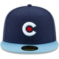 thumbnail image 2 of Men's New Era Navy/Light Blue Chicago Cubs 2021 City Connect 59FIFTY Fitted Hat, 2 of 4