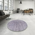 thumbnail image 3 of Ahgly Company Indoor Round Contemporary French Lilac Purple Abstract Area Rugs, 7' Round, 3 of 6