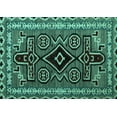 thumbnail image 1 of Ahgly Company Machine Washable Indoor Rectangle Southwestern Turquoise Blue Country Area Rugs, 5' x 8', 1 of 4