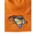 thumbnail image 2 of Cheetos Chester Cheetah Beanie Embroidered Character Design Fold Cuffed Knit Hat, 2 of 3