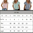 thumbnail image 2 of Womens Blouses Floral Print V Neck Ruffle Short Sleeve Shirts Casual Summer Tops Blouse, 2 of 5