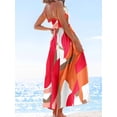 thumbnail image 5 of Women's Printed Smocked Maxi Cami Dress Lightweight Sleeveless Boho Style Summer Everyday Wear 100% Polyester, 5 of 10