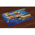 thumbnail image 1 of Ambesonne Colorful Place Mats Set of 4, Shore at Warm Sunset, Standard Size, Multicolor, 1 of 4