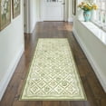 thumbnail image 2 of BERTHMEER 2'x6' Washable Runner Rugs for Hallway Bathroom Bedroom Entryway Kitchen Non Slip Green Floral Vintage Oriental Traditional Flower Runner Rugs, Multicolor, 2 of 6