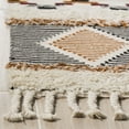 thumbnail image 4 of SAFAVIEH Kenya Lynette Southwestern Area Rug, Ivory/Black/Orange, 7' x 7' Square, 4 of 9