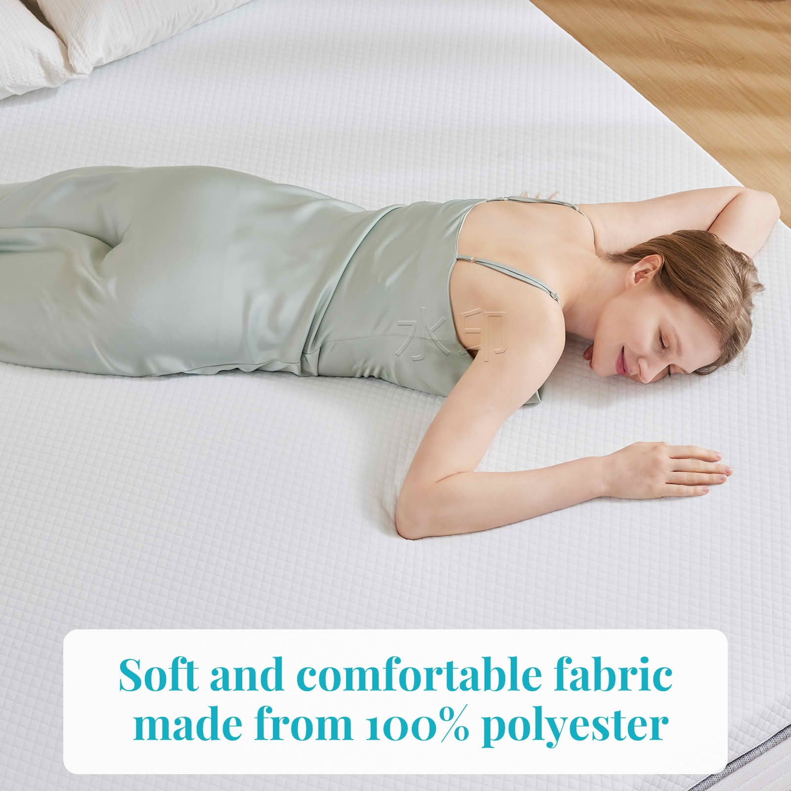 MAYEERTY Gel Memory Foam Mattress, Detachable Soft Cover Cool Support, White