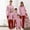 Pink, variant on Onlypjs Matching Family Christmas Pajamas for Men, Women and Couples– Pink Holiday Tree Print Tops with Red Plaid Pants