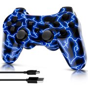 ISHAKO Wireless Controller for PS3/PC, Double Vibration & 6-Axis Motion Sensor, Rechargeable Battery