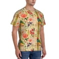 thumbnail image 2 of Bixox Men's Vintage Bird Printed Short Sleeve Skinny Athletic T-Shirt, 2 of 6