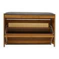 thumbnail image 5 of Denest Bamboo Shoe Bench Shoe Rack Organizer Entryway Storage Shelf Stool 26*10*18", 5 of 11