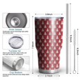 thumbnail image 6 of 30oz Red Christmas Tree Pattern Tumblers Stainless Steel Tumbler with Lid and Straw,Vacuum Insulated Double Wall Travel Tumbler Cups Mug with Cleaning Brush for Coffee,Tea, 6 of 7
