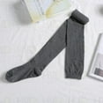 thumbnail image 3 of JeashCHAT Women Girls Fashion Solid Knee Socks Stockings Silk stockings, 3 of 4