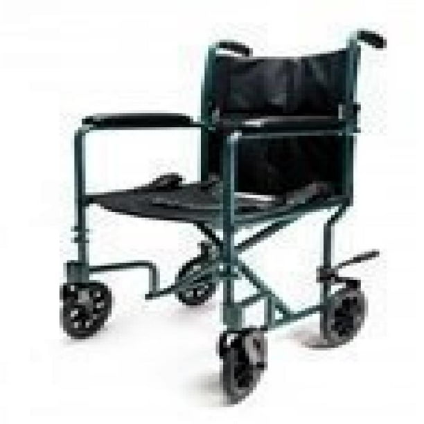 Everest & Jennings Aluminum Transport Chair Green 17"